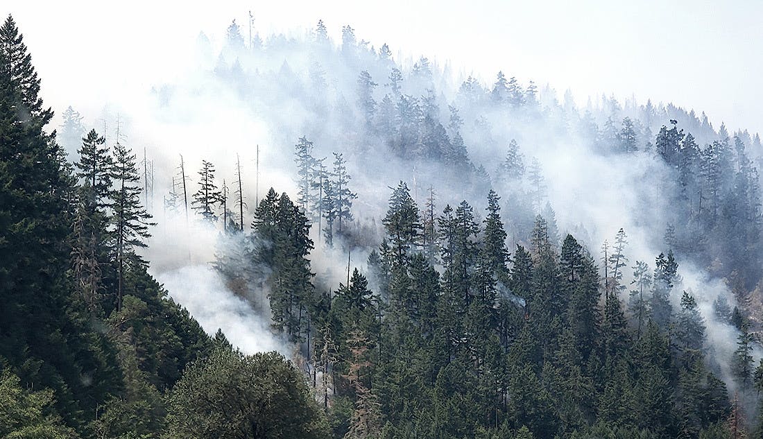 Wildfire Debris from Klamathon Fire Rogue Dry Creek Landfill